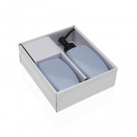 BLUE SOAP DISH AND TOOTHBRUSH HOLDER SET