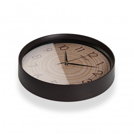 ROUND WOODEN EFFECT WALL CLOCK 30.6CM