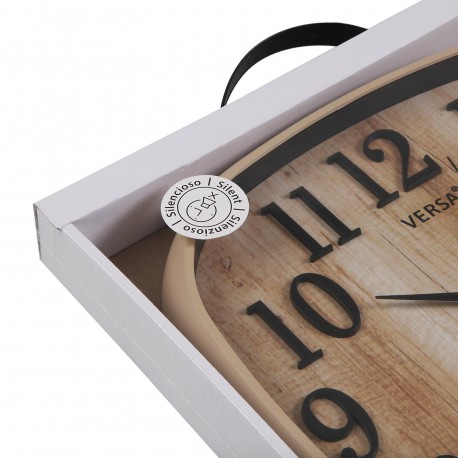 WOODEN EFFECT WALL CLOCK 30CM
