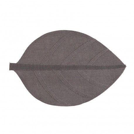 LIGHT GREY LEAF PLACEMAT
