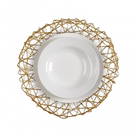 ROUND GOLDEN NET PLACEMAT