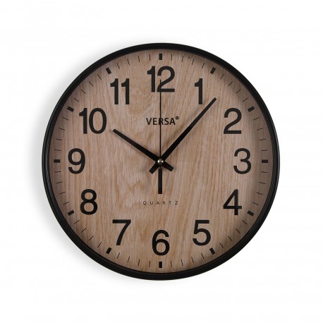 WOODEN EFFECT WALL CLOCK 30X4.3CM