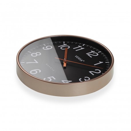 BLACK WALL CLOCK 30X4.3CM