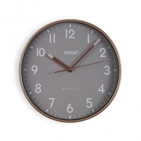 GREY WALL CLOCK 30X4CM