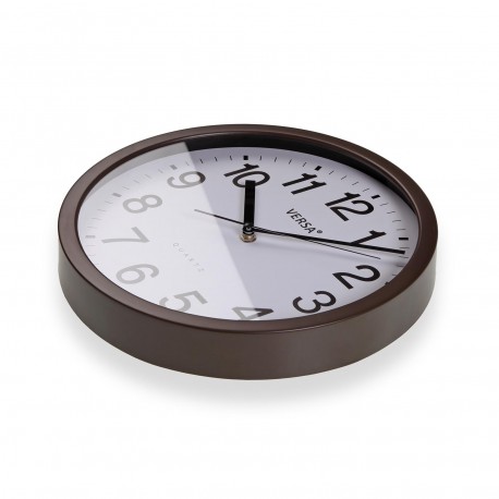 DARK WOOD FRAME WALL CLOCK 31CM