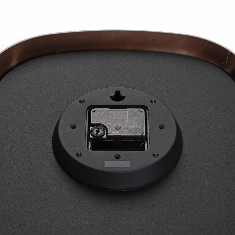 SQUARE DARK WOOD WALL CLOCK 31CM