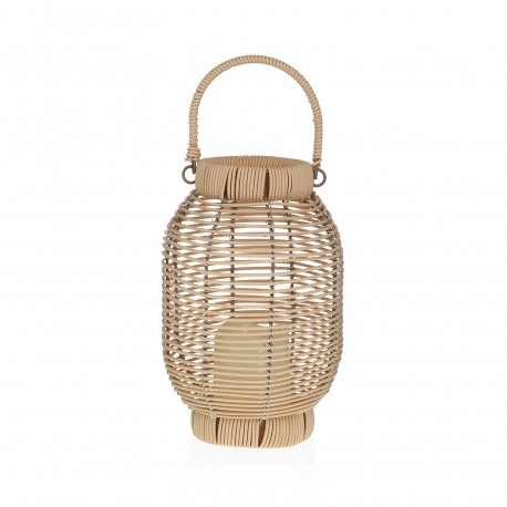 NATURAL LED LANTERN 27CM