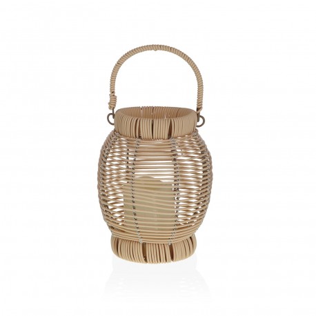 NATURAL LED LANTERN 21CM