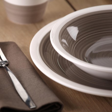 18-PIECE LEGRAND GREY DINNER SET