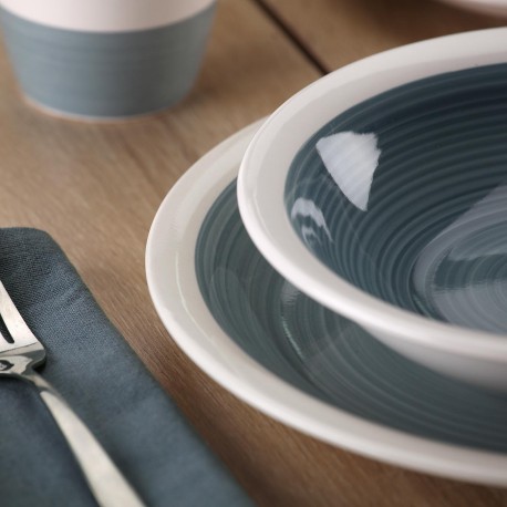 18-PIECE LEGRAND BLUE DINNER SET