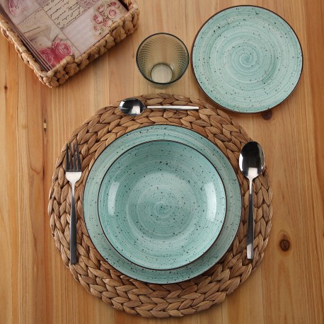18-PIECE LUA AQUA DINNER SET