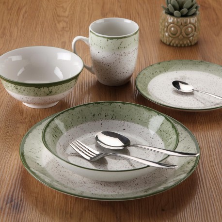 18-PIECE DINNER SET PROVENCE EMERALD