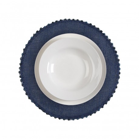 ROUND BLUE PLACEMAT