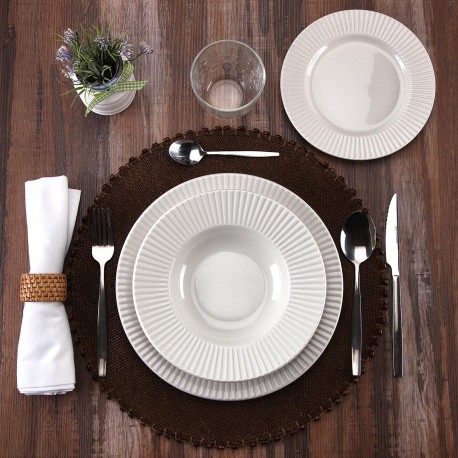 ROUND BROWN PLACEMAT