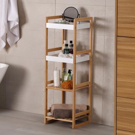 WHITE 4-SHELF UNIT
