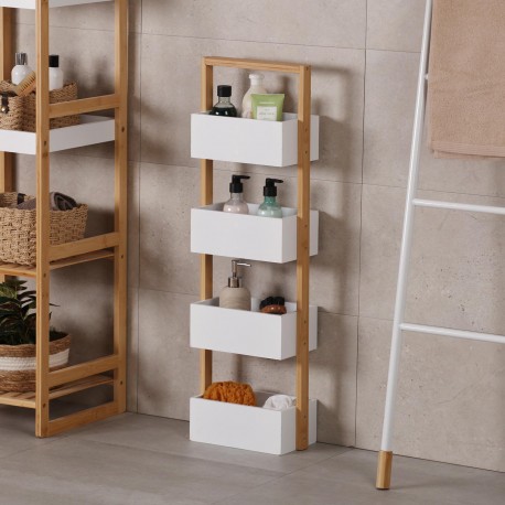 WHITE 4-SHELF UNIT