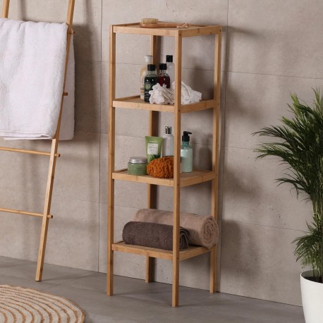 WHITE 4-SHELF UNIT