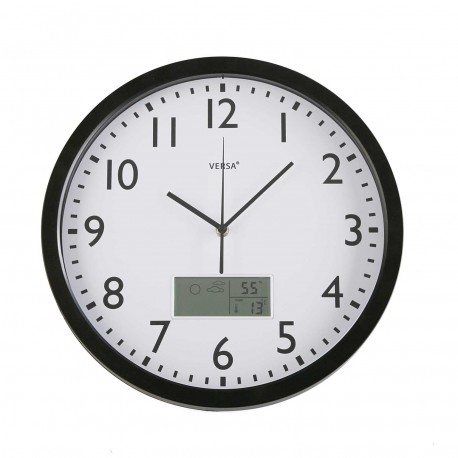 BLACK METEO WALL CLOCK