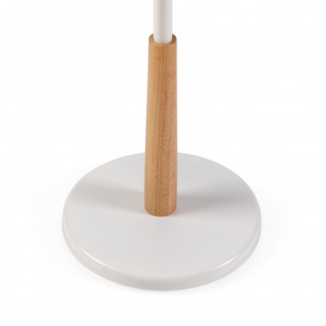 PERCHERO BLANCO CON DETALLES EN MADERA