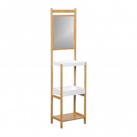 BAMBOO SHELF WITH MIRROR