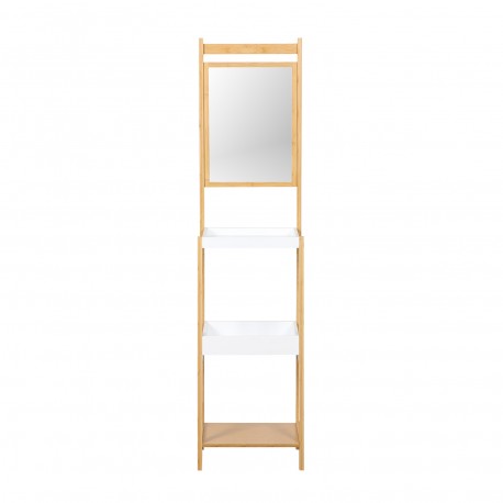 BAMBOO SHELF WITH MIRROR