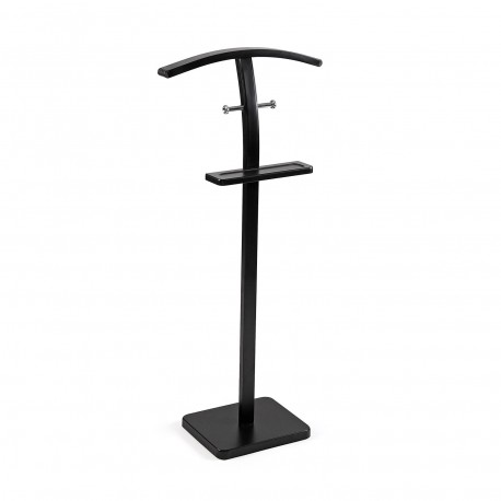BLACK VALET STAND WITH TRAY