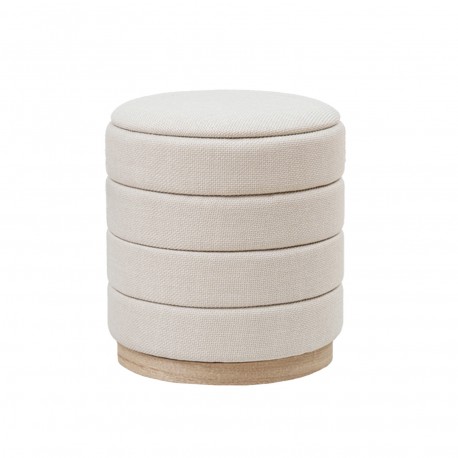 BEIGE PUFF WITH STORAGE