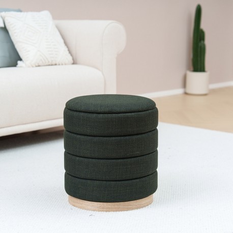 GREEN PUFF WITH STORAGE