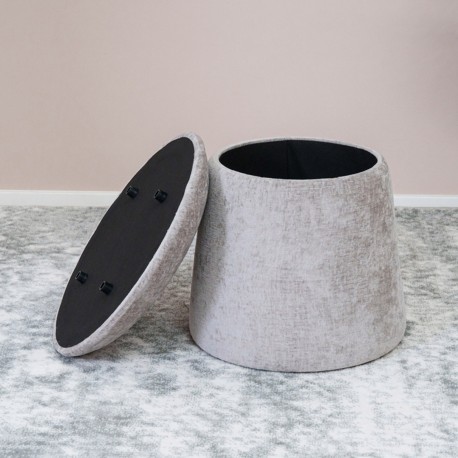 GREY PUFF WITH STORAGE