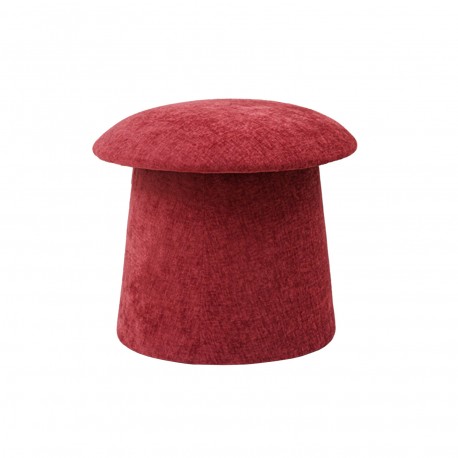 RED PUFF WITH STORAGE