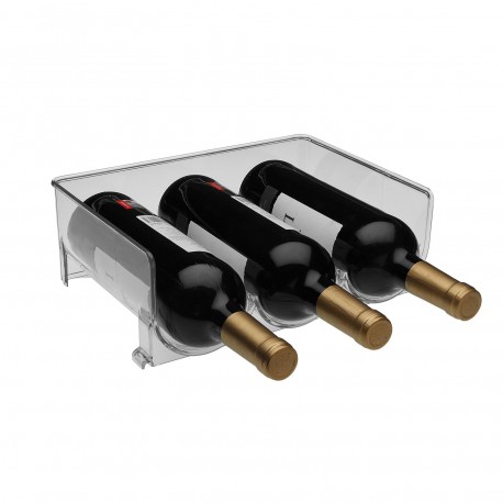 STACKABLE WINE RACK FOR THREE BOTTLES
