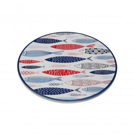 BLUE/RED 3D FISH TRIVET