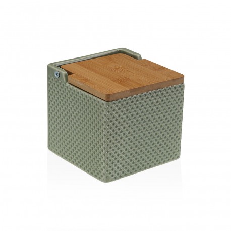 GREEN HONEYCOMB SALT BOWL