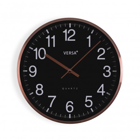 BLACK WALL CLOCK 30CM