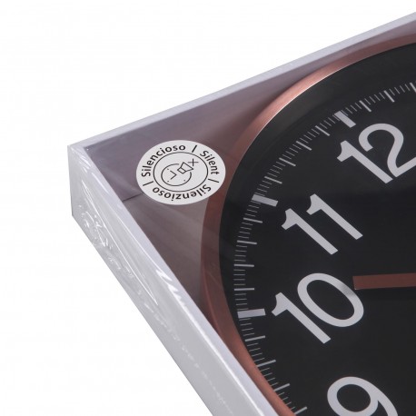 BLACK WALL CLOCK 30CM
