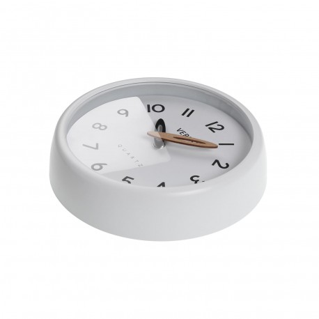 WHITE WALL CLOCK WHITE FRAME 24.4CM