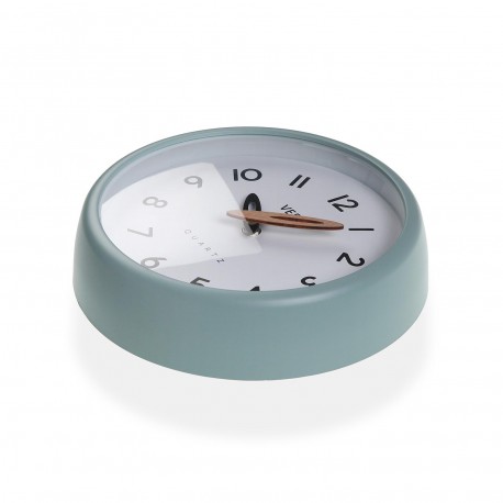 WHITE WALL CLOCK GREEN FRAME 24.4CM