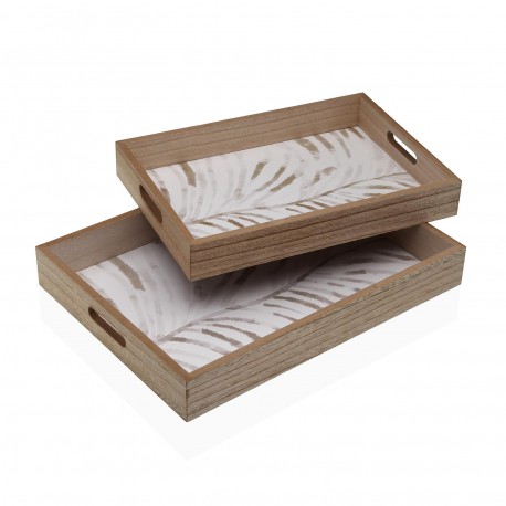 PALM TREE 2-PIECE TRAY SET