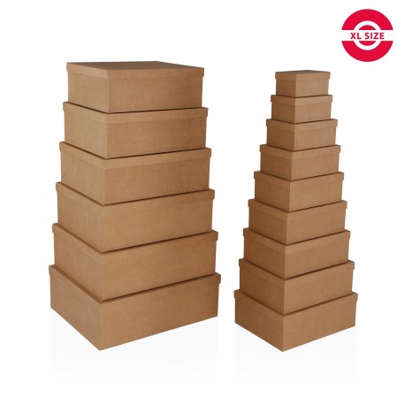 SET OF 15 CRAFT CARDBOARD BOXES