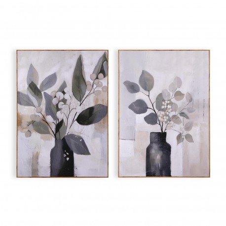 ASSORTMENT OF 2 VASE PICTURES 50 X 70