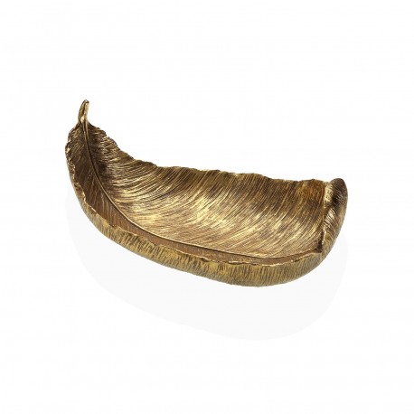 GOLD CONCAVE LEAF CENTREPIECE