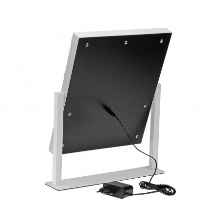 RECTANGULAR MIRROR WITH 9 LED LIGHTS & STAND
