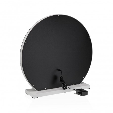ROUND MIRROR WITH 12 LED LIGHTS & STAND