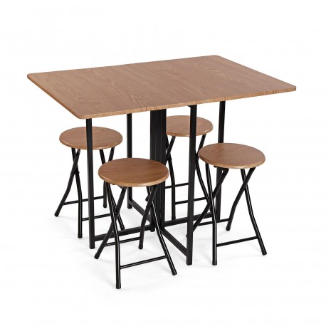 FOLDING TABLE AND 4 CHAIRS SET
