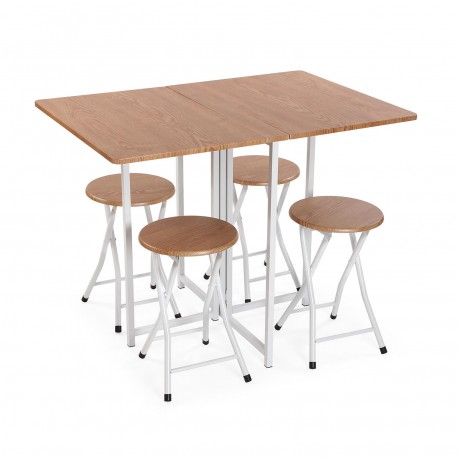 FOLDING TABLE AND 4 CHAIRS SET