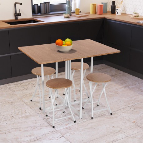 FOLDING TABLE AND 4 CHAIRS SET