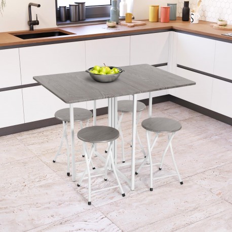 FOLDING TABLE AND 4 CHAIRS SET