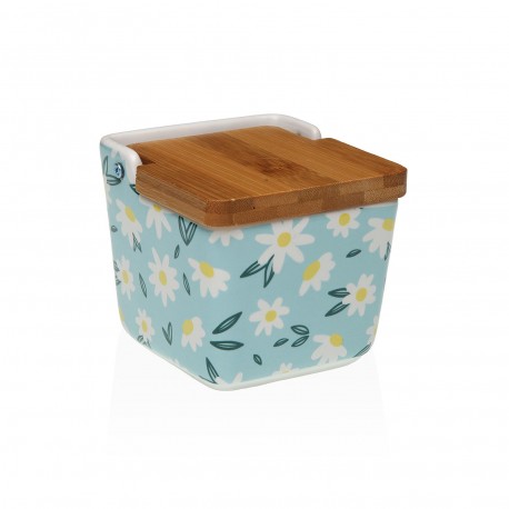 SMALL DAISY BLUE SALT BOWL
