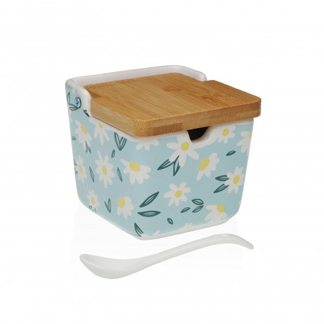 DAISY BLUE SUGAR BOWL