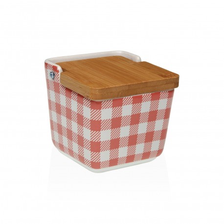 SMALL VICHY ROUGE SALT BOWL